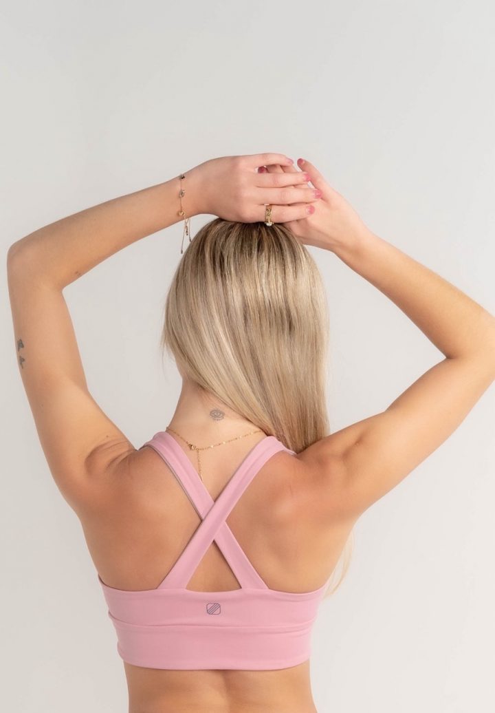 2in1 SPORTSBRA Pink / Latte - Image 2